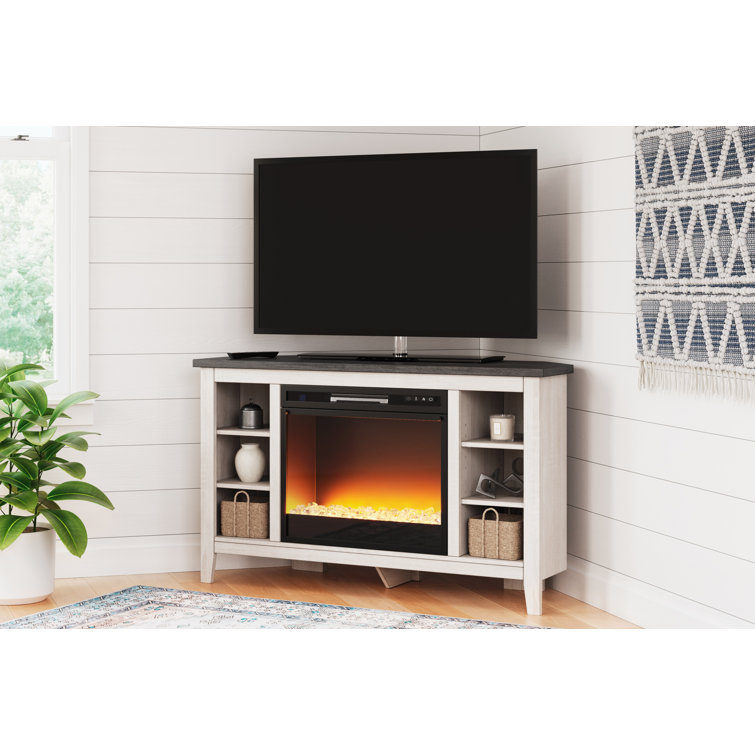 Laurel Foundry Modern Farmhouse Childers Corner TV Stand With Electric Fireplace Reviews Wayfair